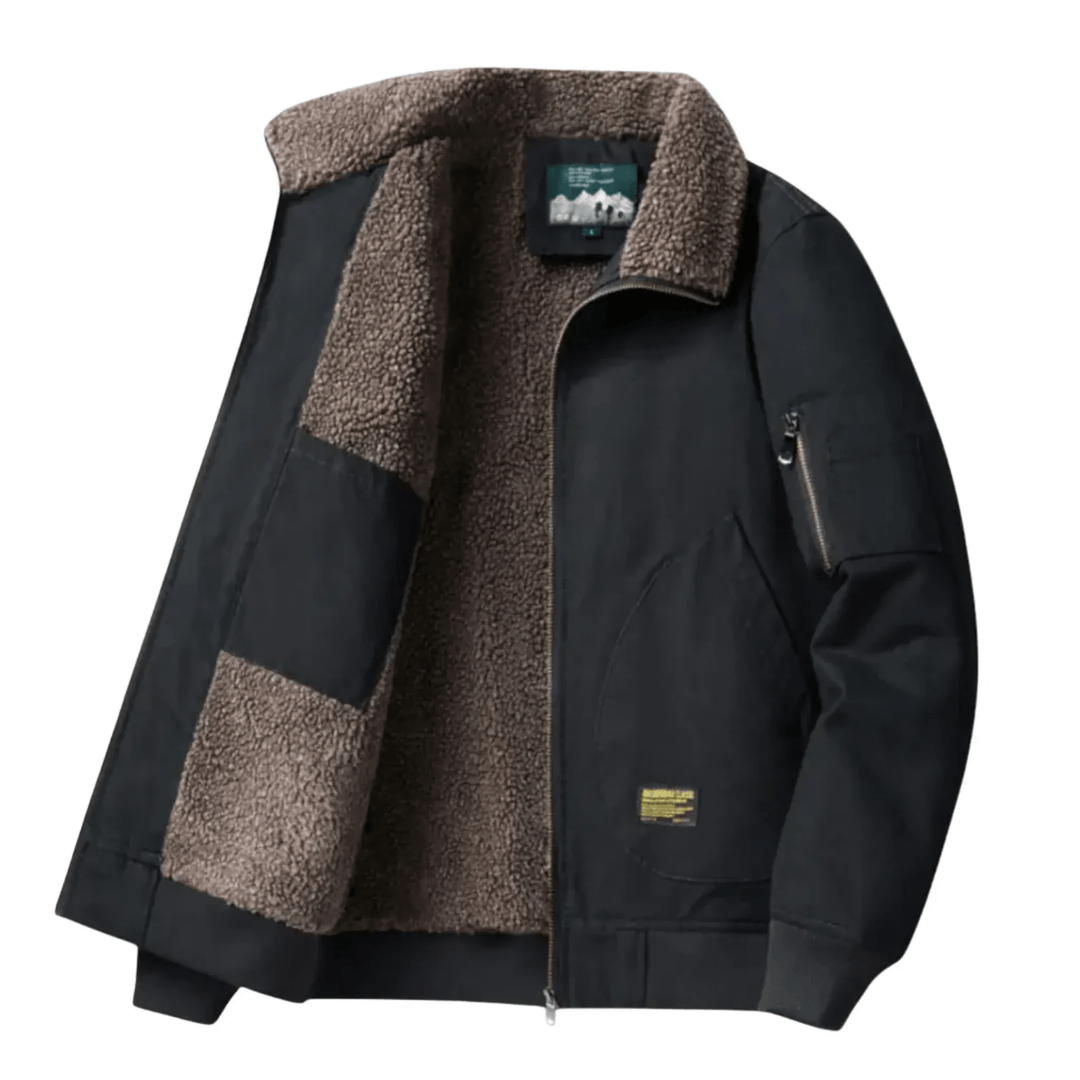 Men's Bomber Jacket Fleece Aviator Coat