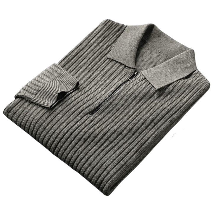 Men's Knit Merino Wool Quarter Zip Jumper