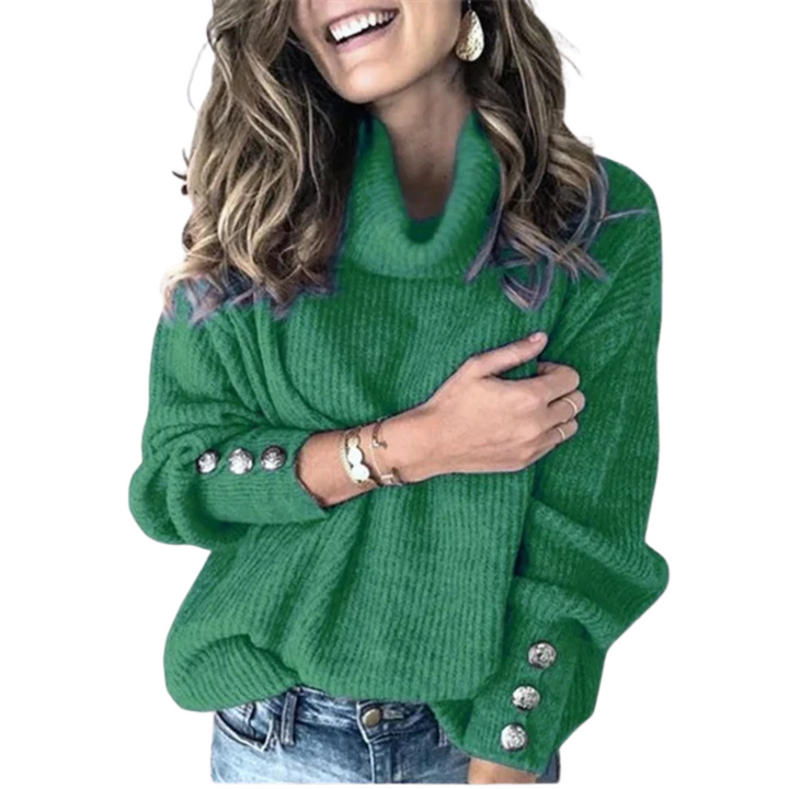 Women’s Merino Wool Knit Cowl-Neck Sweater