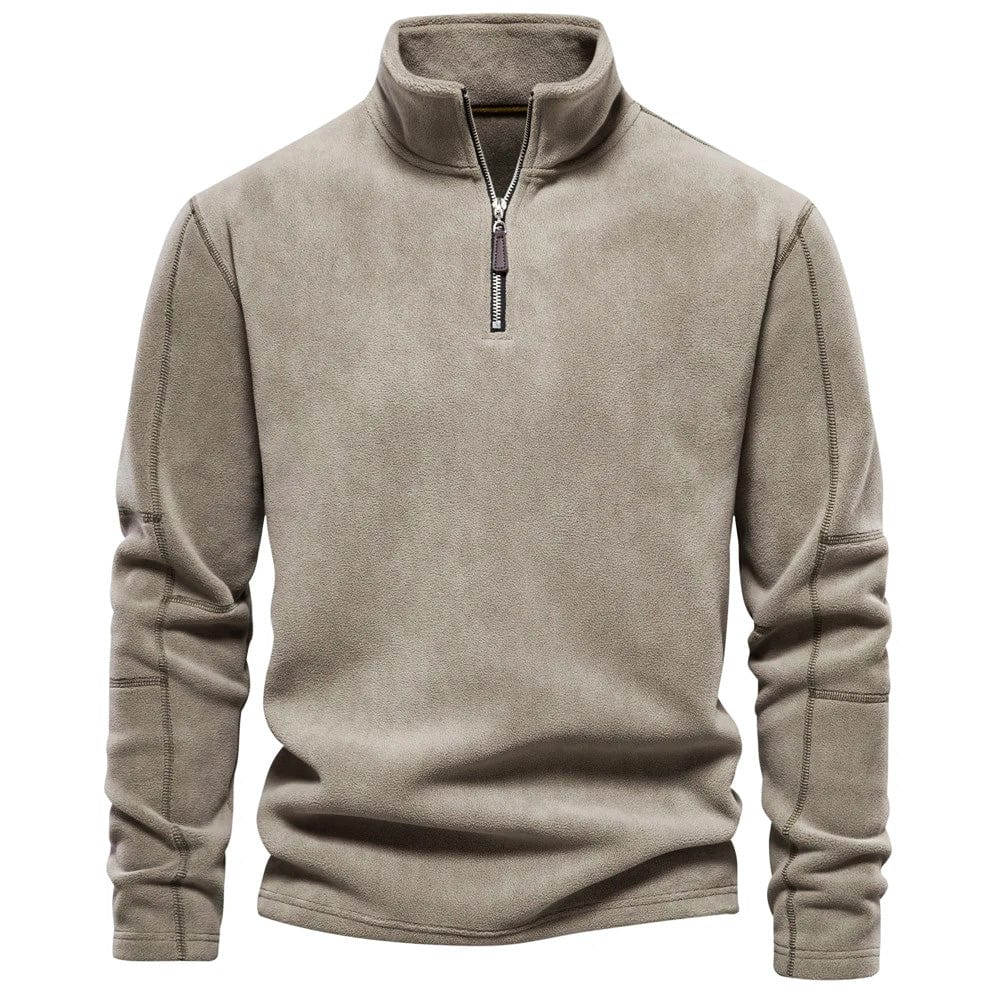 Men's Half-Zip Turtle-Neck Fleece Sweater