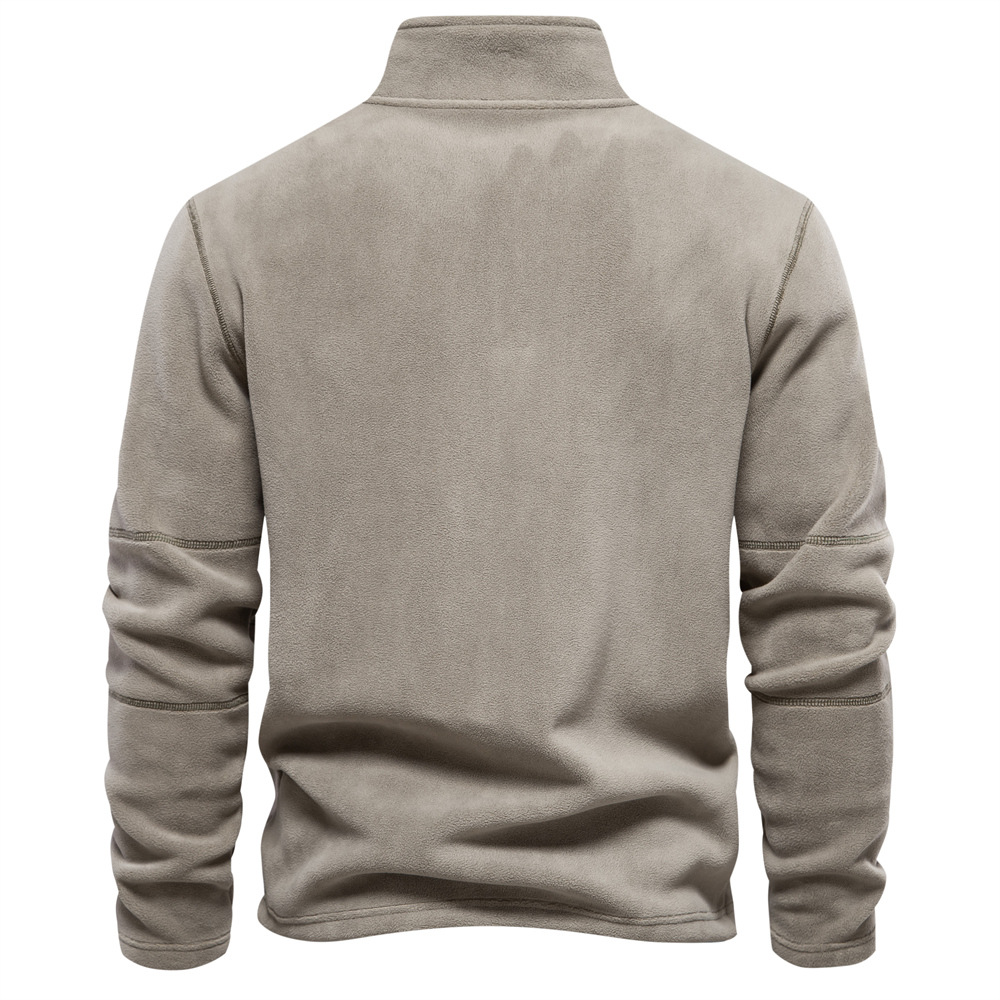 Men's Half-Zip Turtle-Neck Fleece Sweater