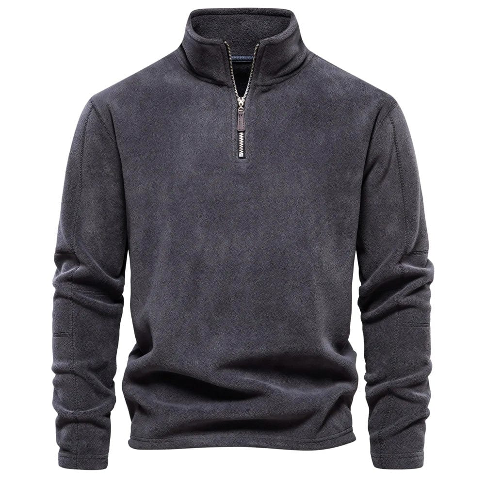 Men's Half-Zip Turtle-Neck Fleece Sweater