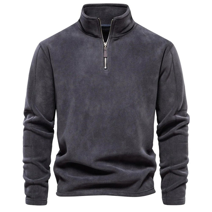 Men's Half-Zip Turtle-Neck Fleece Sweater