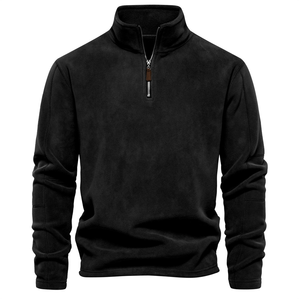 Men's Half-Zip Turtle-Neck Fleece Sweater