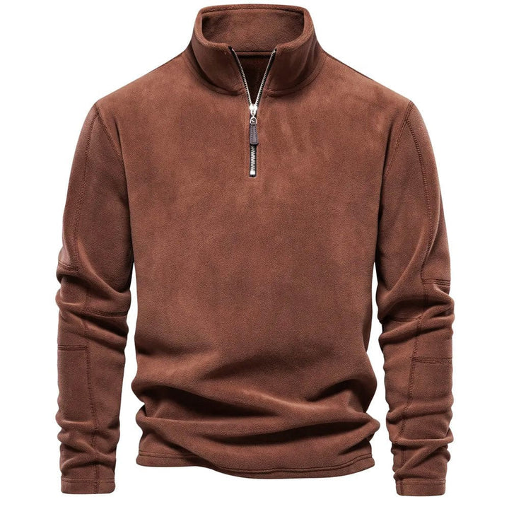 Men's Half-Zip Turtle-Neck Fleece Sweater