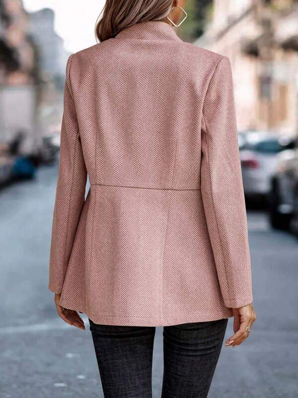 Women's Knit Blazer Structured Suit Jacket
