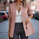 Women's Knit Blazer Structured Suit Jacket