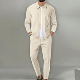 Men's Knit Zip-Up Jacket & Trousers Matching Set