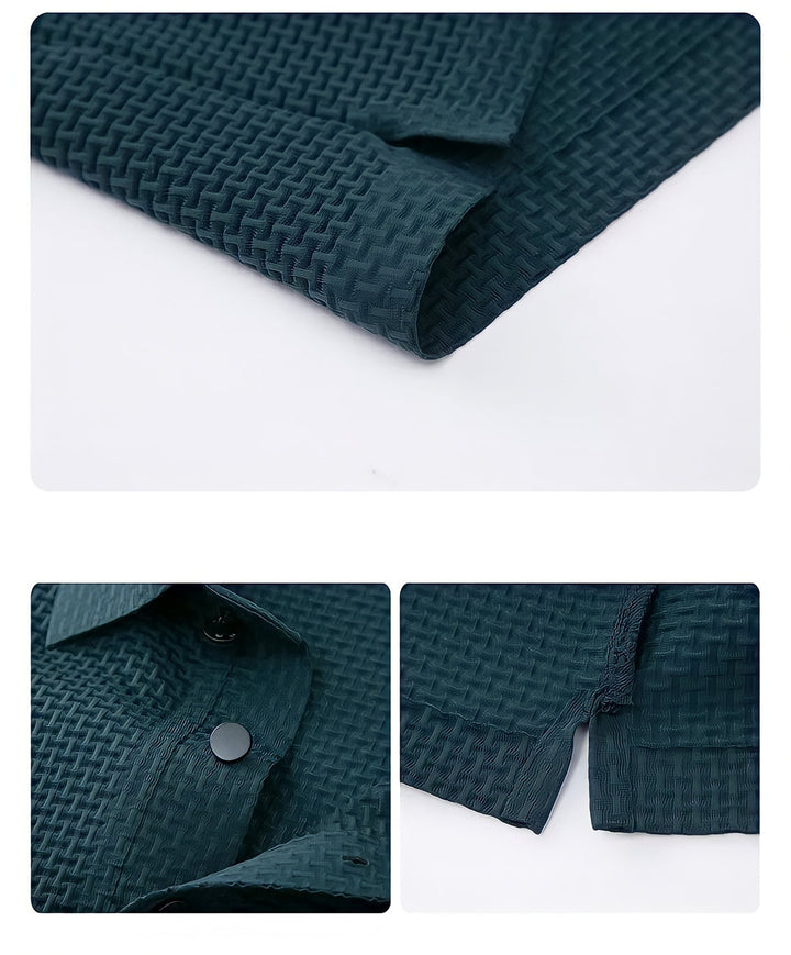 Men's Slim Fit Textured Knit No-Iron Polo Shirt