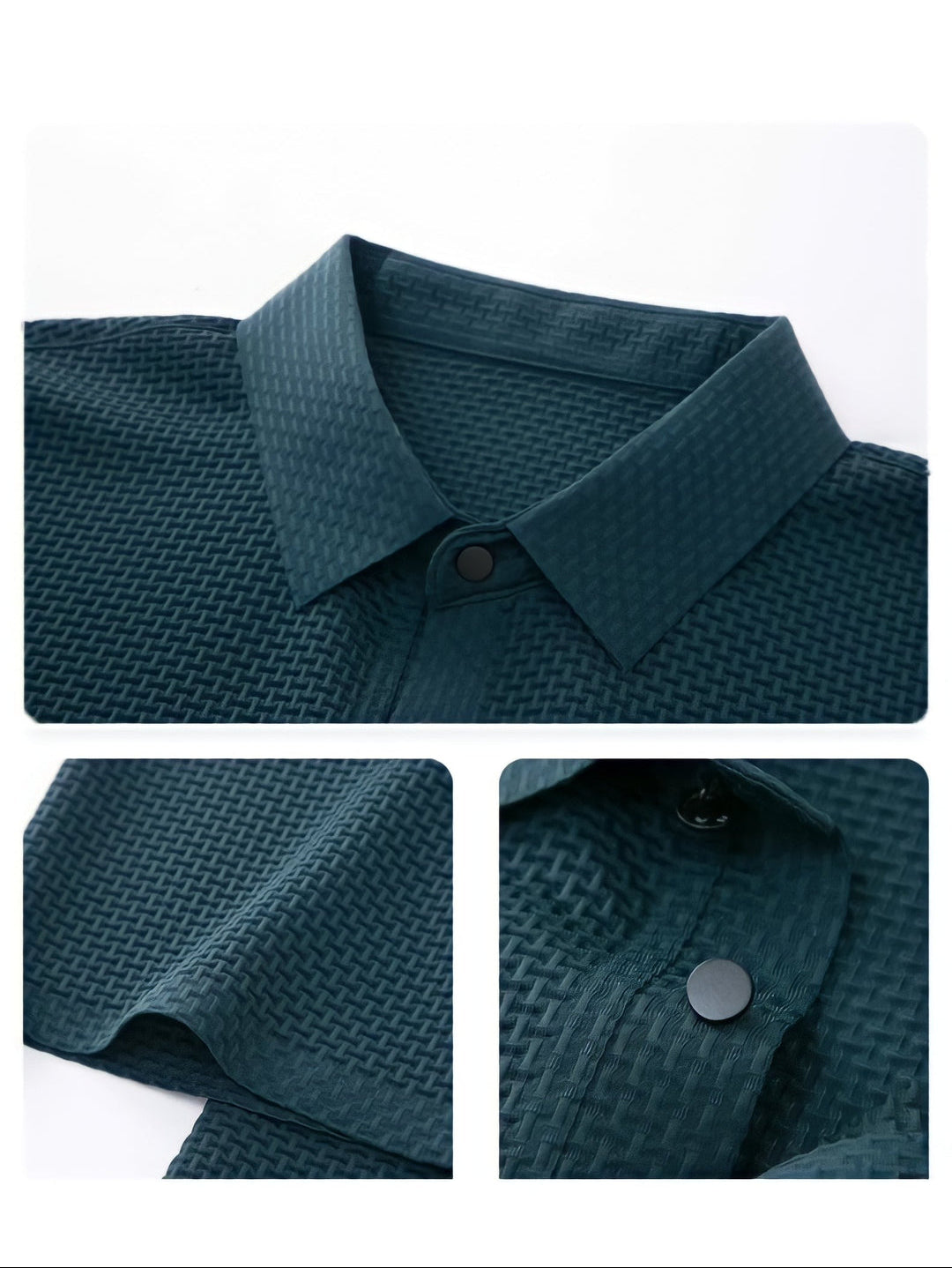 Men's Slim Fit Textured Knit No-Iron Polo Shirt