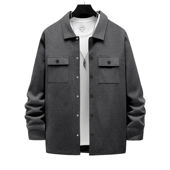 Men’s Wool-Blend Button-Up Jacket
