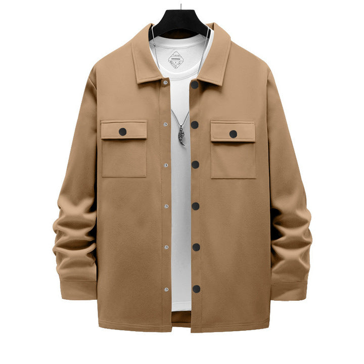 Men’s Wool-Blend Button-Up Jacket