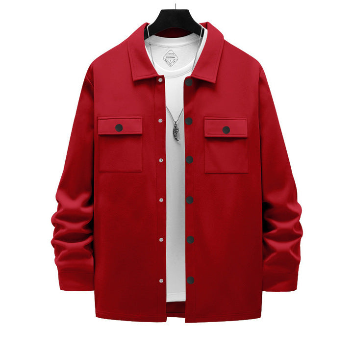 Men’s Wool-Blend Button-Up Jacket