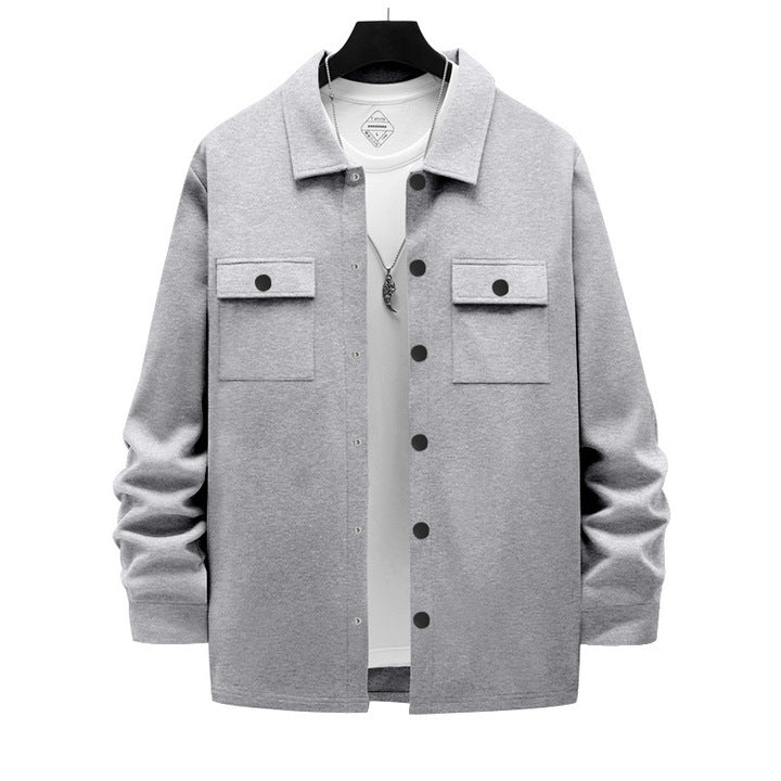 Men’s Wool-Blend Button-Up Jacket