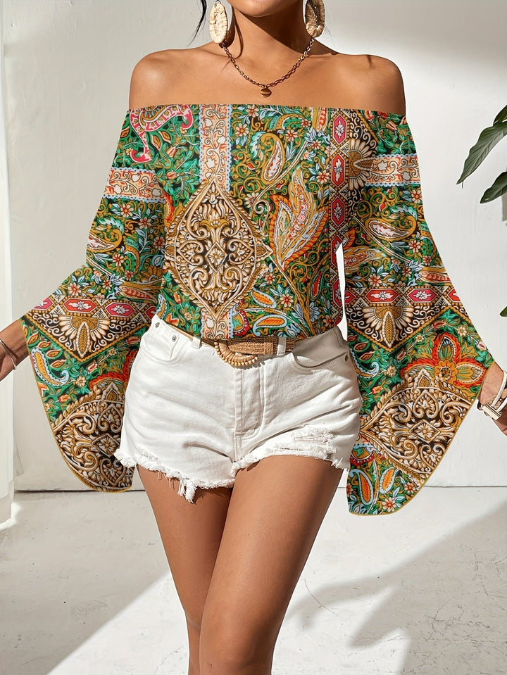 Women's Chiffon Off Shoulder Blouse Top