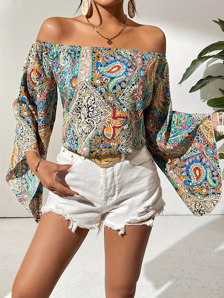 Women's Chiffon Off Shoulder Blouse Top