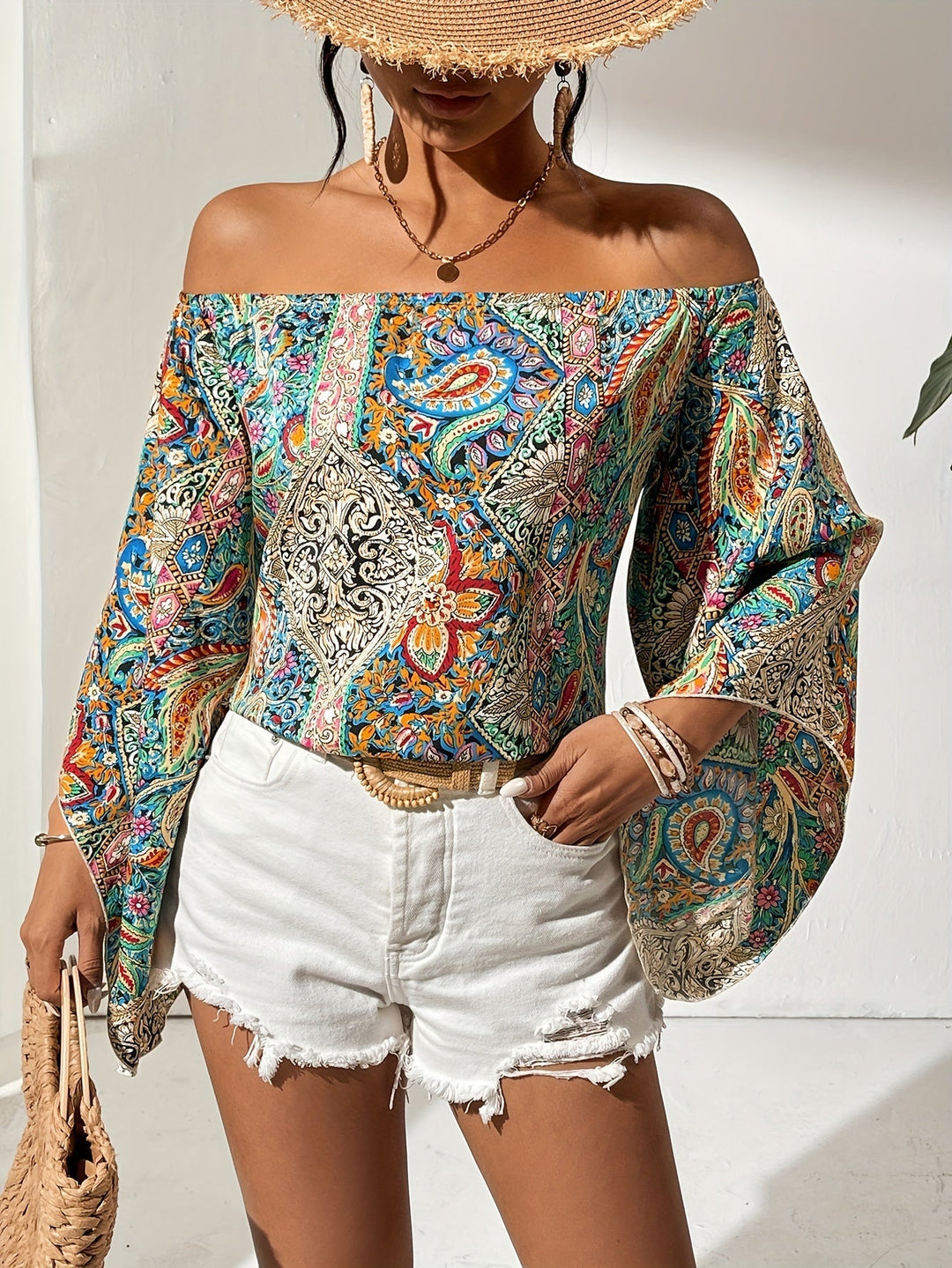 Women's Chiffon Off Shoulder Blouse Top