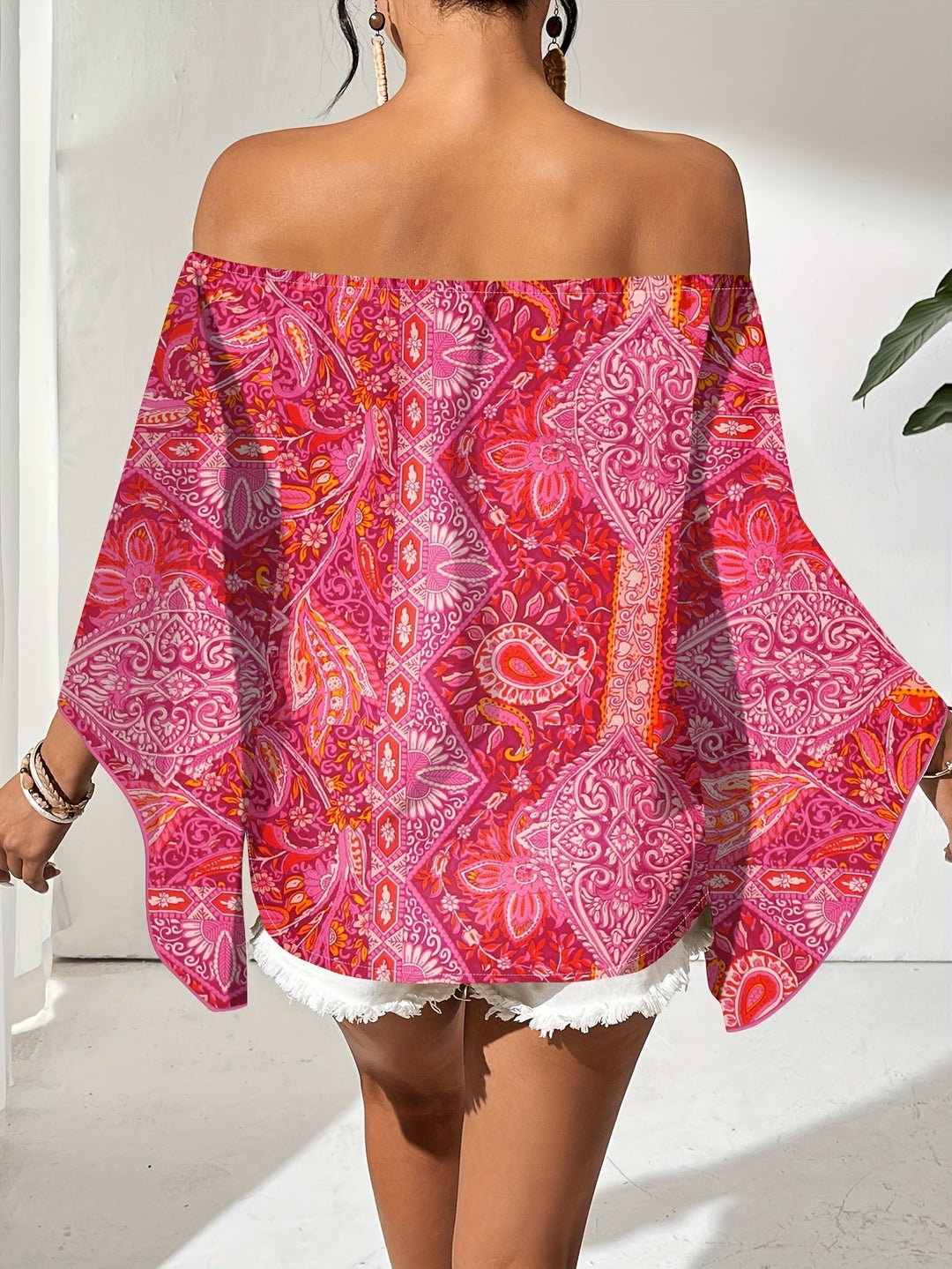 Women's Chiffon Off Shoulder Blouse Top