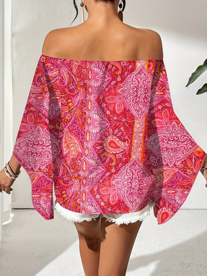 Women's Chiffon Off Shoulder Blouse Top