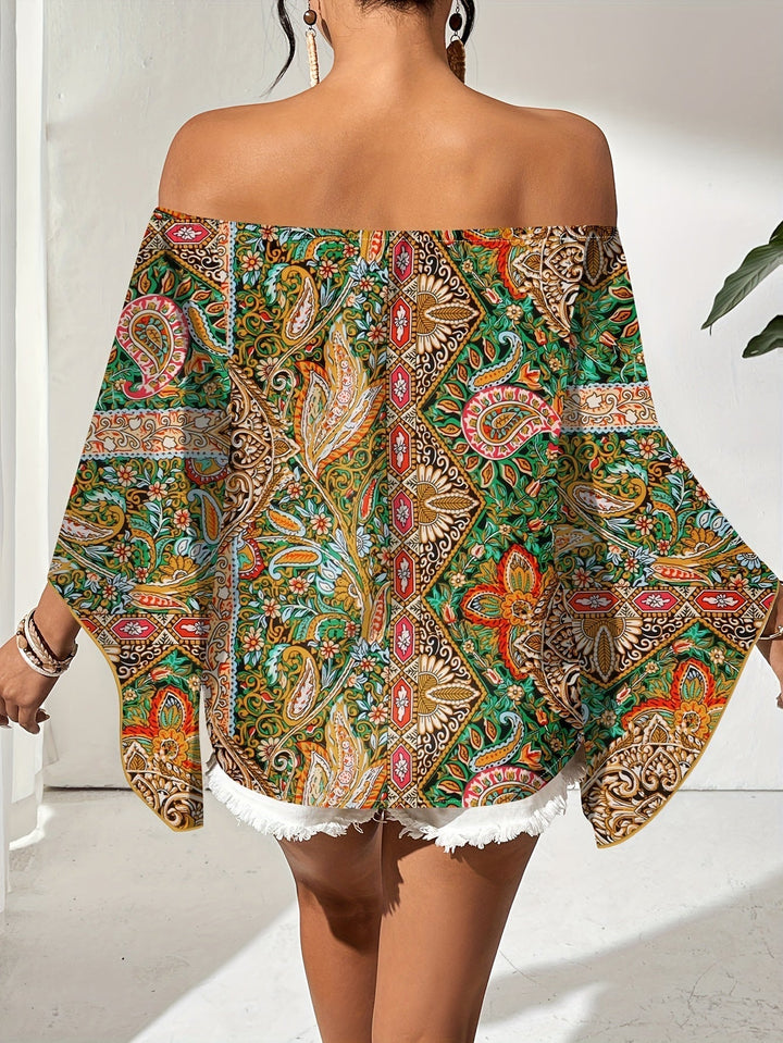 Women's Chiffon Off Shoulder Blouse Top