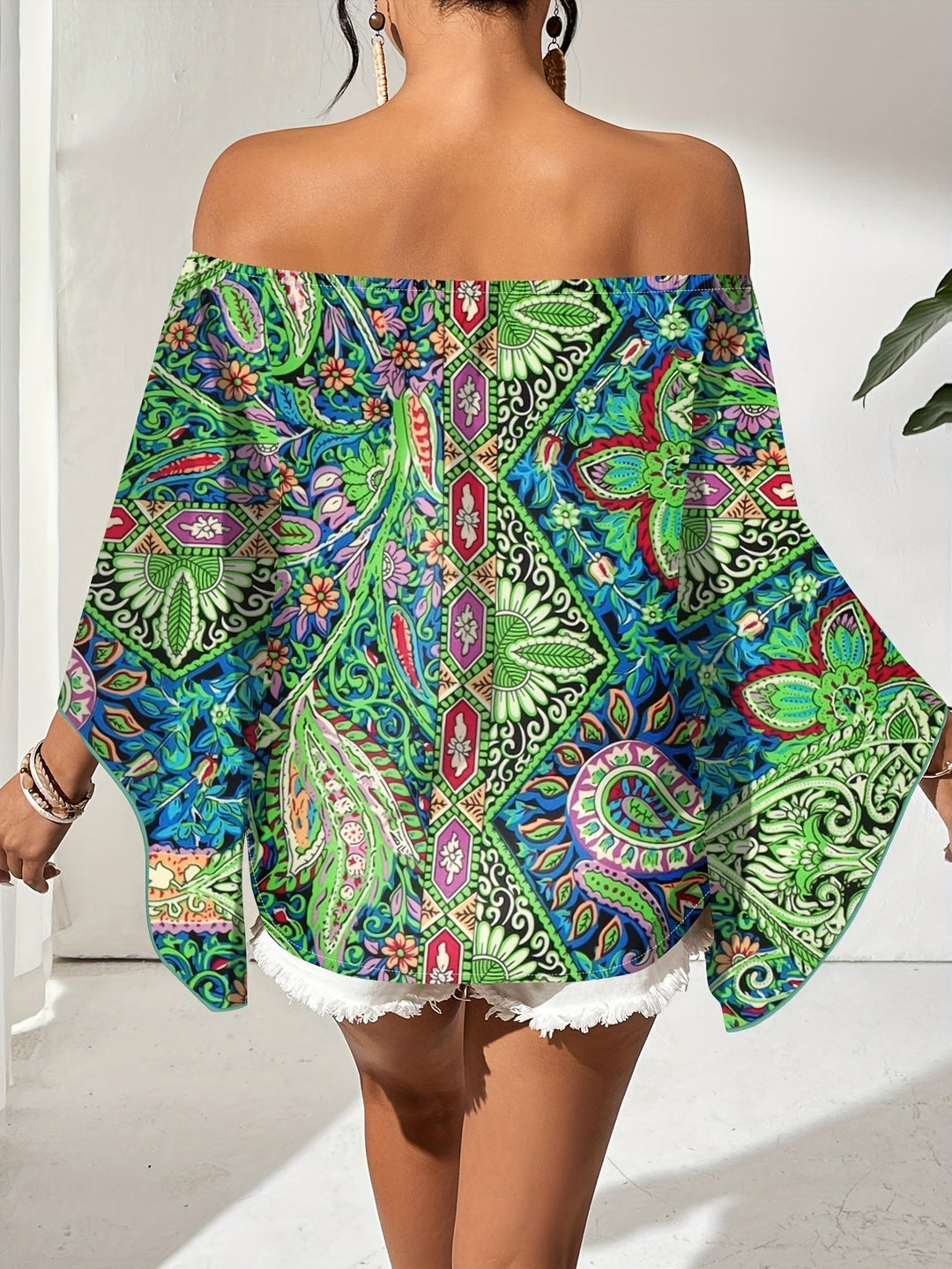 Women's Chiffon Off Shoulder Blouse Top