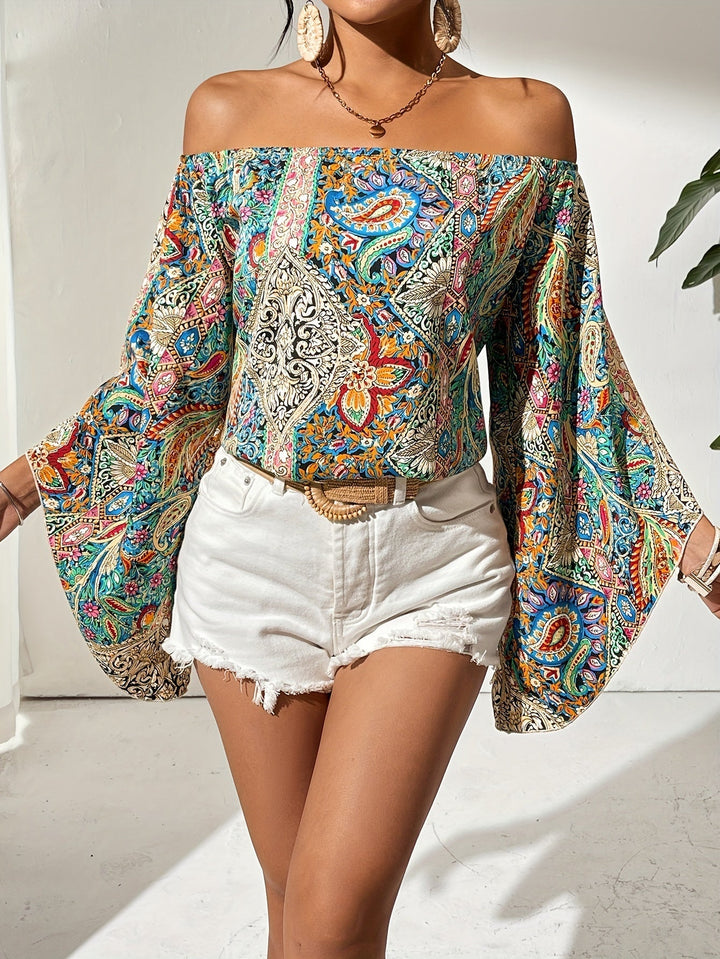 Women's Chiffon Off Shoulder Blouse Top