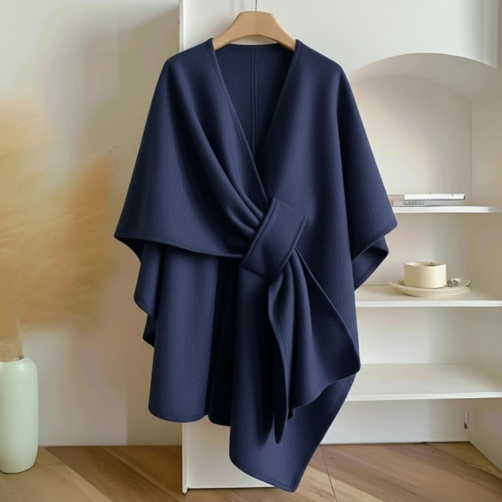 Women's Linen Draped Shawl Wrap Cape
