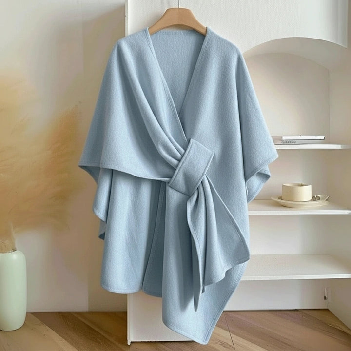 Women's Linen Draped Shawl Wrap Cape