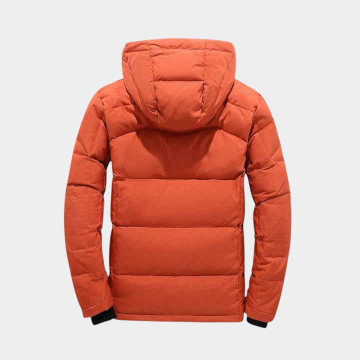 Men’s Fleece-Lined Hooded Nylon Puffer Parka