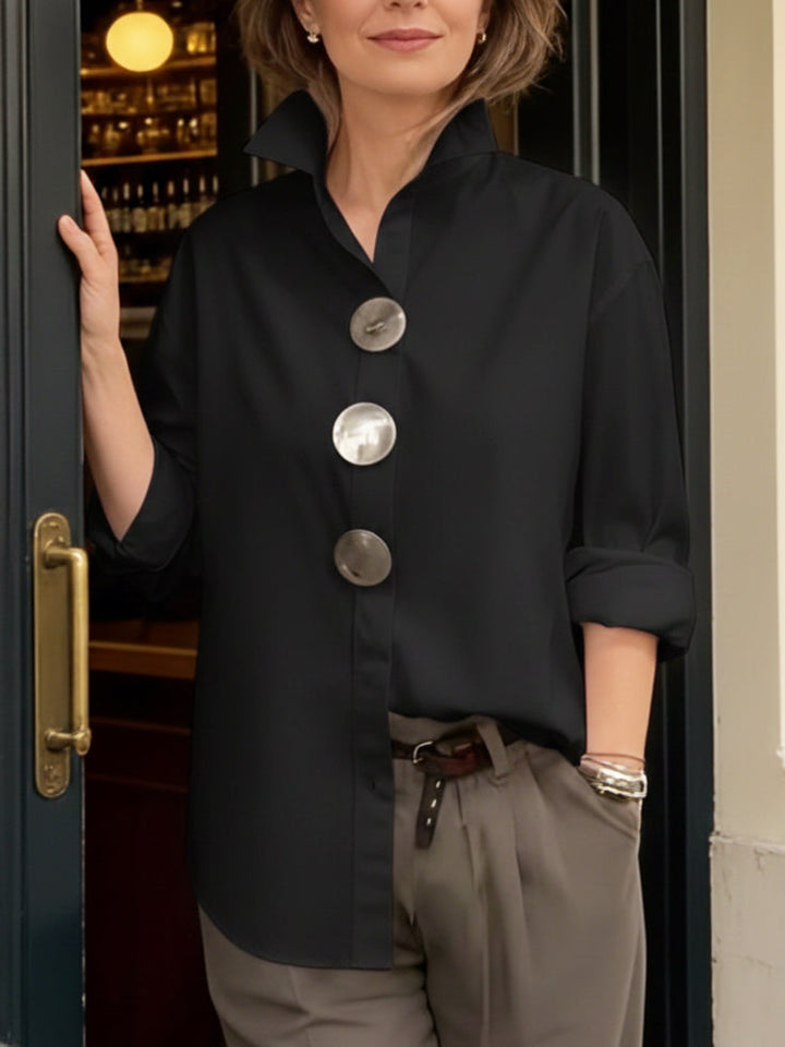 Women's Linen Oversized Button Down Shirt