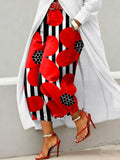 Women's Vintage Floral Print Casual Jeans