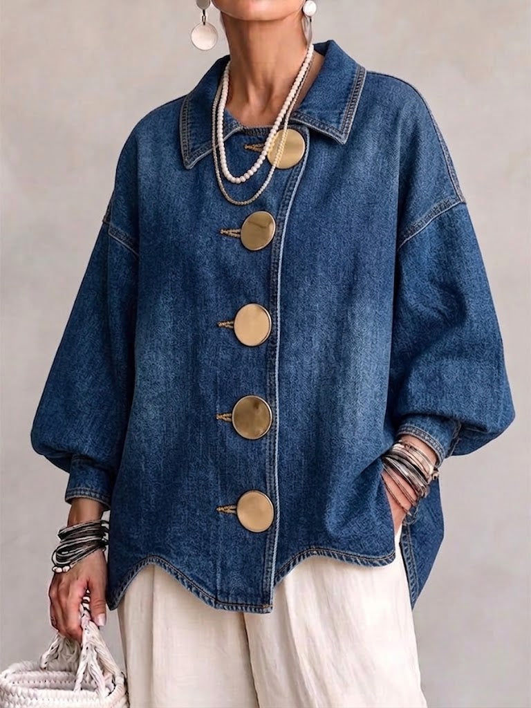 Női oversize farmeringdzseki