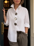 Women's Linen Oversized Button Down Shirt