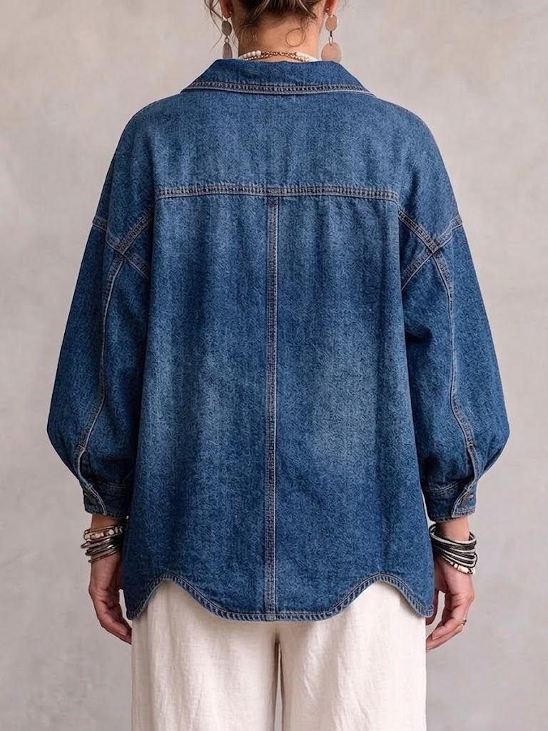 Női oversize farmeringdzseki