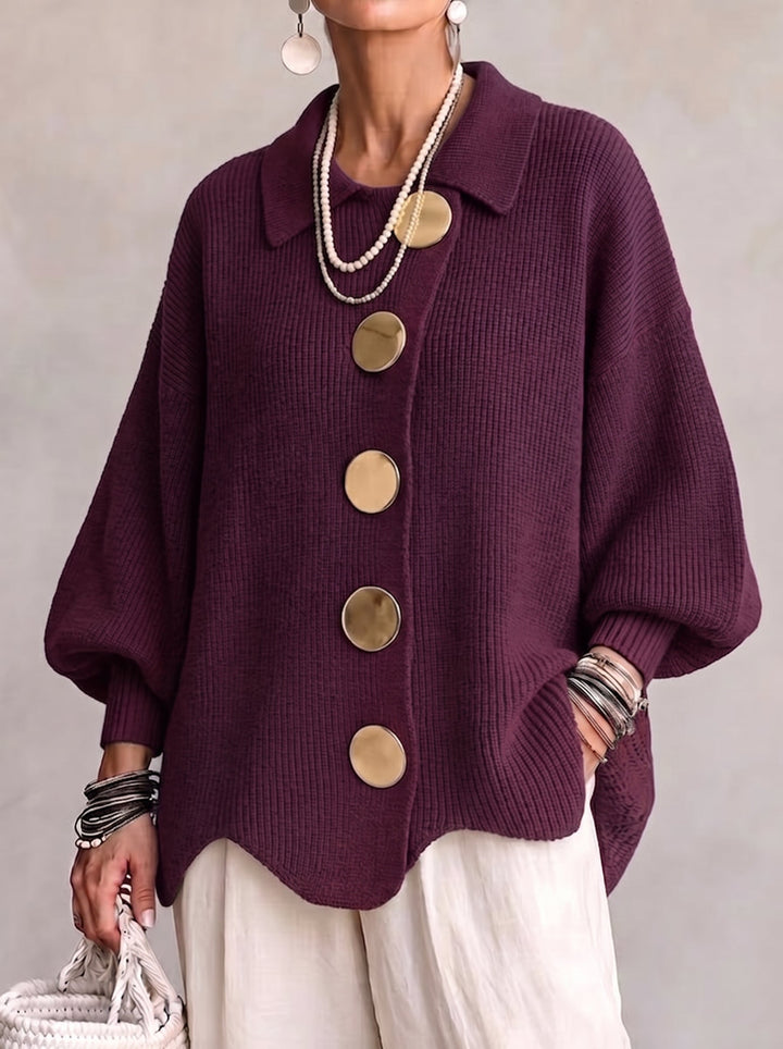 Women's Knit Batwing Sleeve Cardigan Oversized Sweater