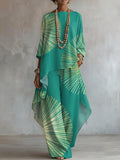 Women's Geometric Knit Wide-Leg Tunic Set