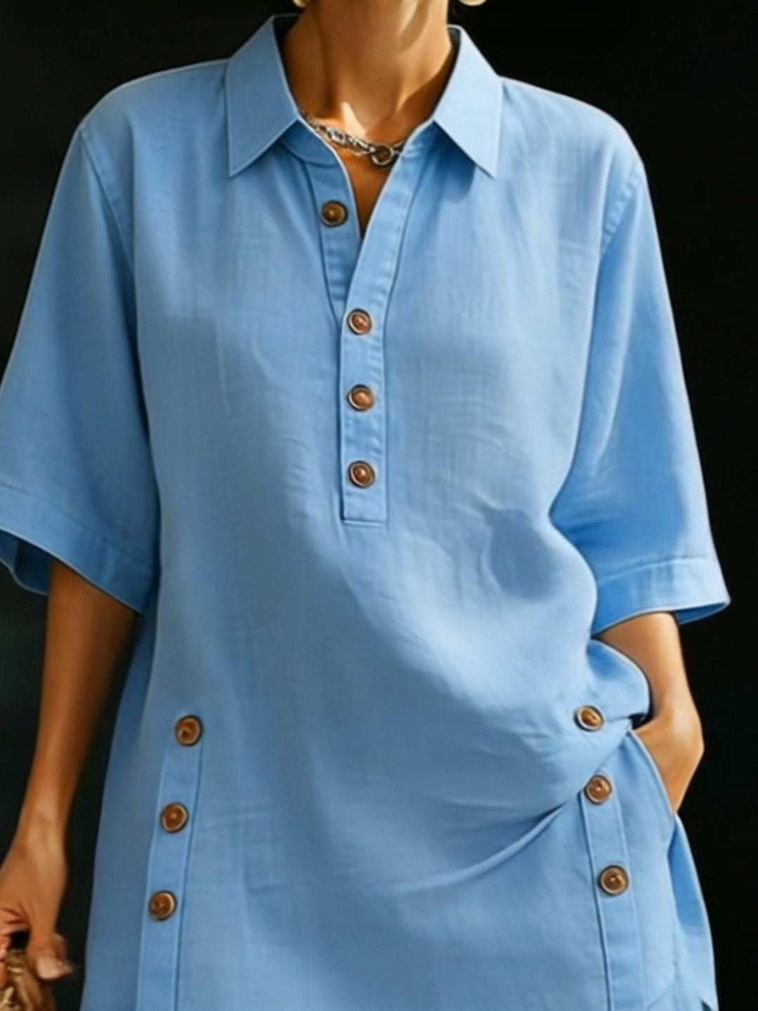 Women's Linen Two Piece Shorts Set Casual Lounge Wear Outfit