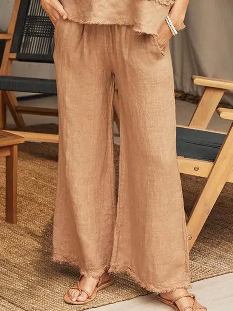 Women's Knit Two Piece Set Wide Leg Pants Co ord