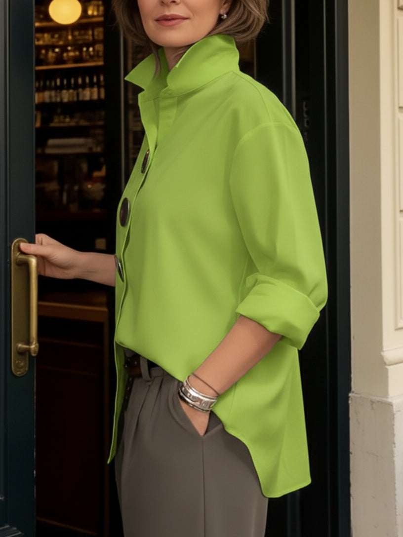 Women's Linen Oversized Button Down Shirt