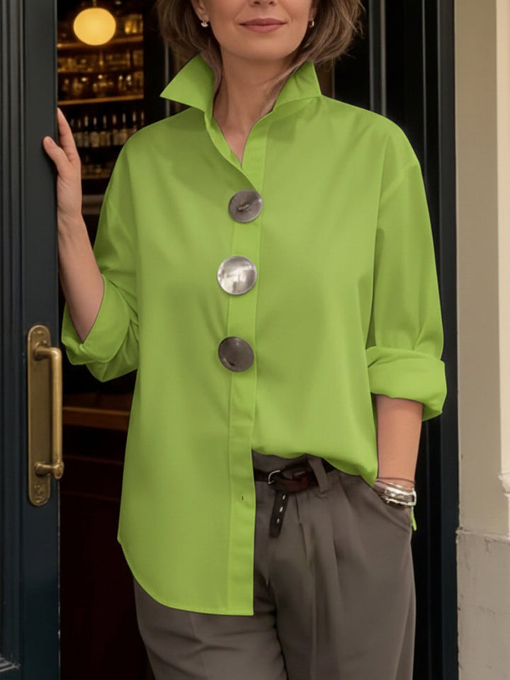Women's Linen Oversized Button Down Shirt