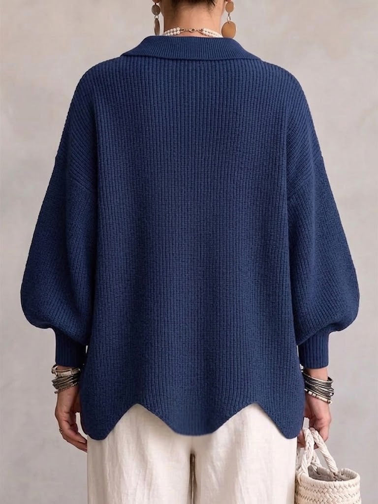 Women Knit Cardigan Oversized Lantern Sleeve Loose Fit Sweater Jacket
