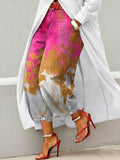 Women Denim Tie Dye Wide Leg Trousers