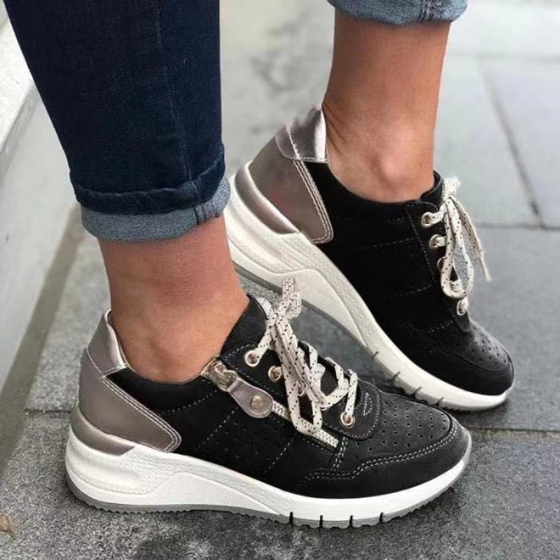 Women's Suede Sneakers Trainers Shoes
