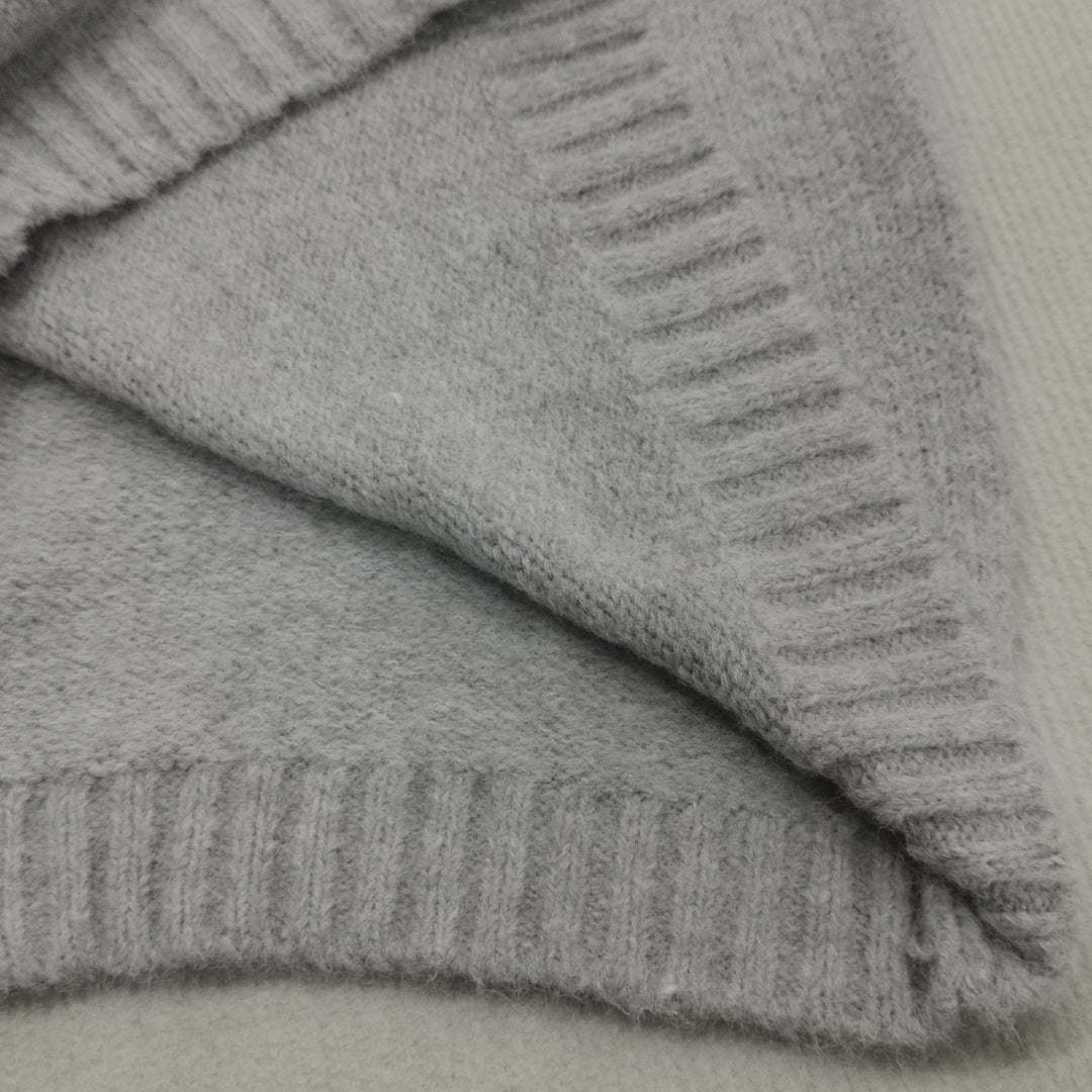 Damski luźny sweter z dzianiny z wełny merino z okrągłym dekoltem