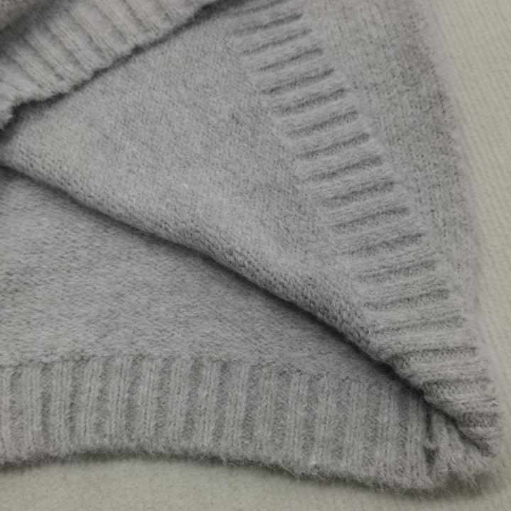 Damski luźny sweter z dzianiny z wełny merino z okrągłym dekoltem