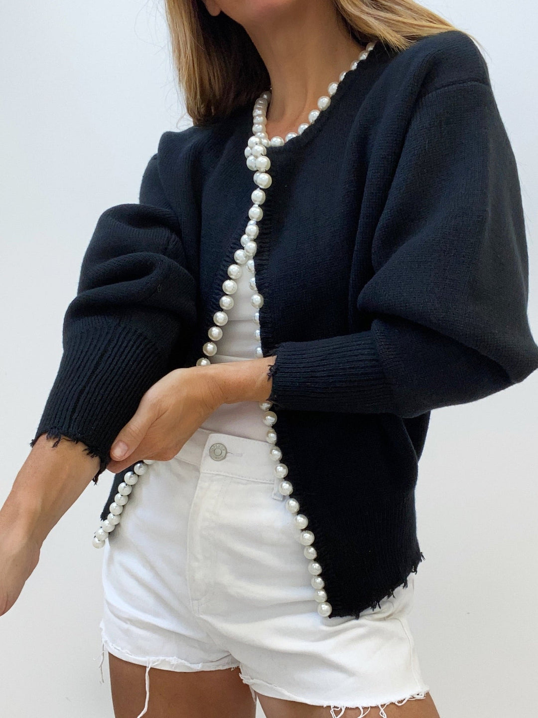 Women's Knit Cardigan Wool Crewneck Long Sleeve Outerwear Top