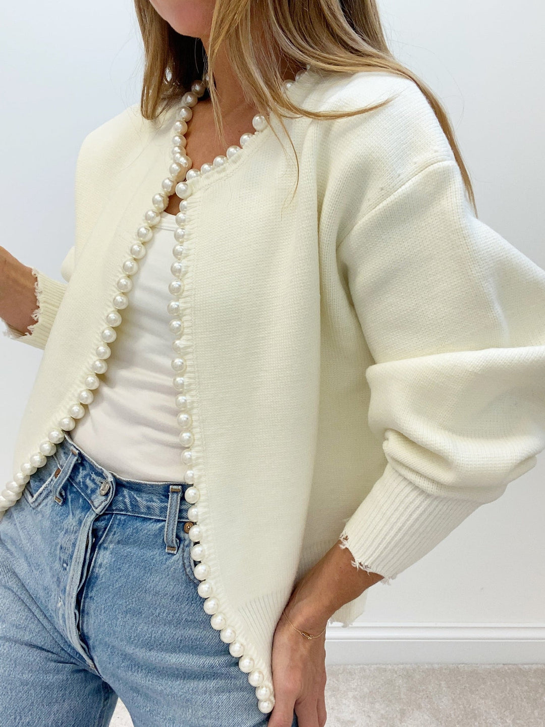 Women's Knit Cardigan Wool Crewneck Long Sleeve Outerwear Top