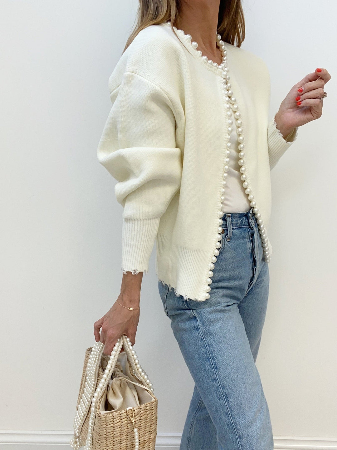 Women's Knit Cardigan Wool Crewneck Long Sleeve Outerwear Top
