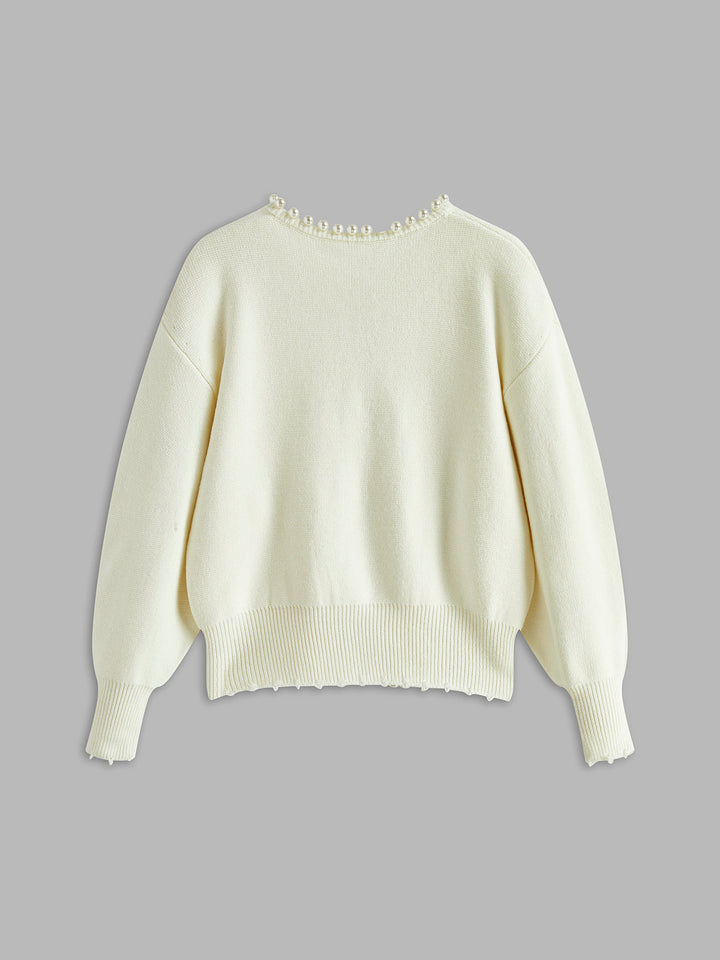 Women's Knit Cardigan Wool Crewneck Long Sleeve Outerwear Top