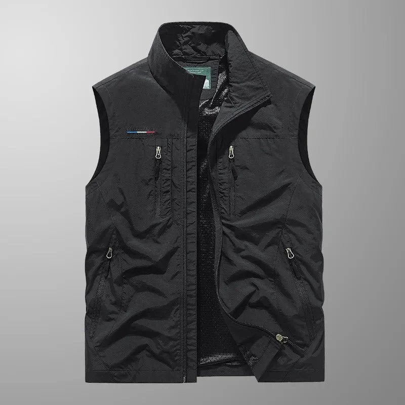 Men’s Lightweight Fleece Multi-Pocket Utility Gilet